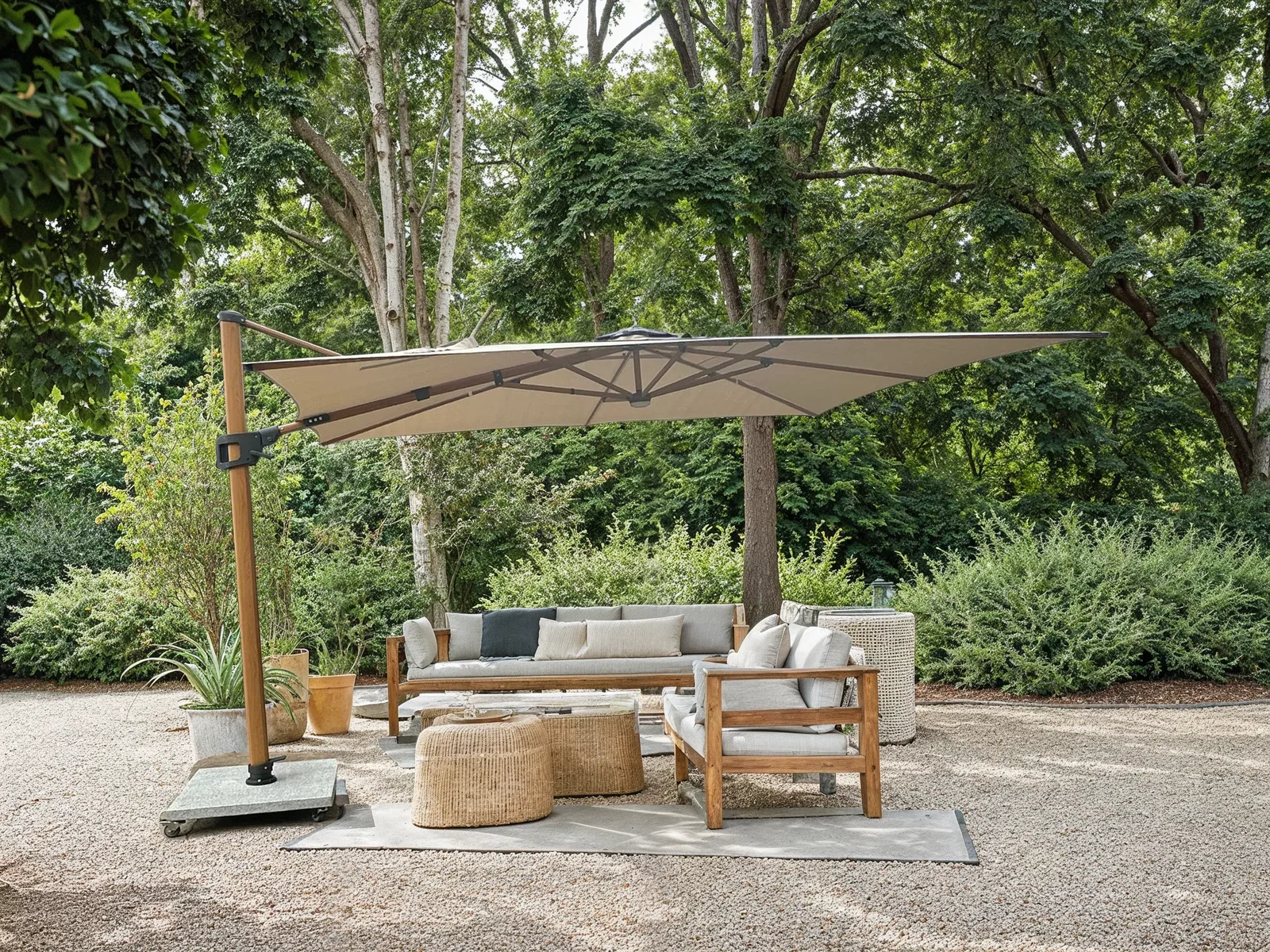 Image of Pisa Cantilever 3m x 4m Parasol with LED Lights | Pre-Order