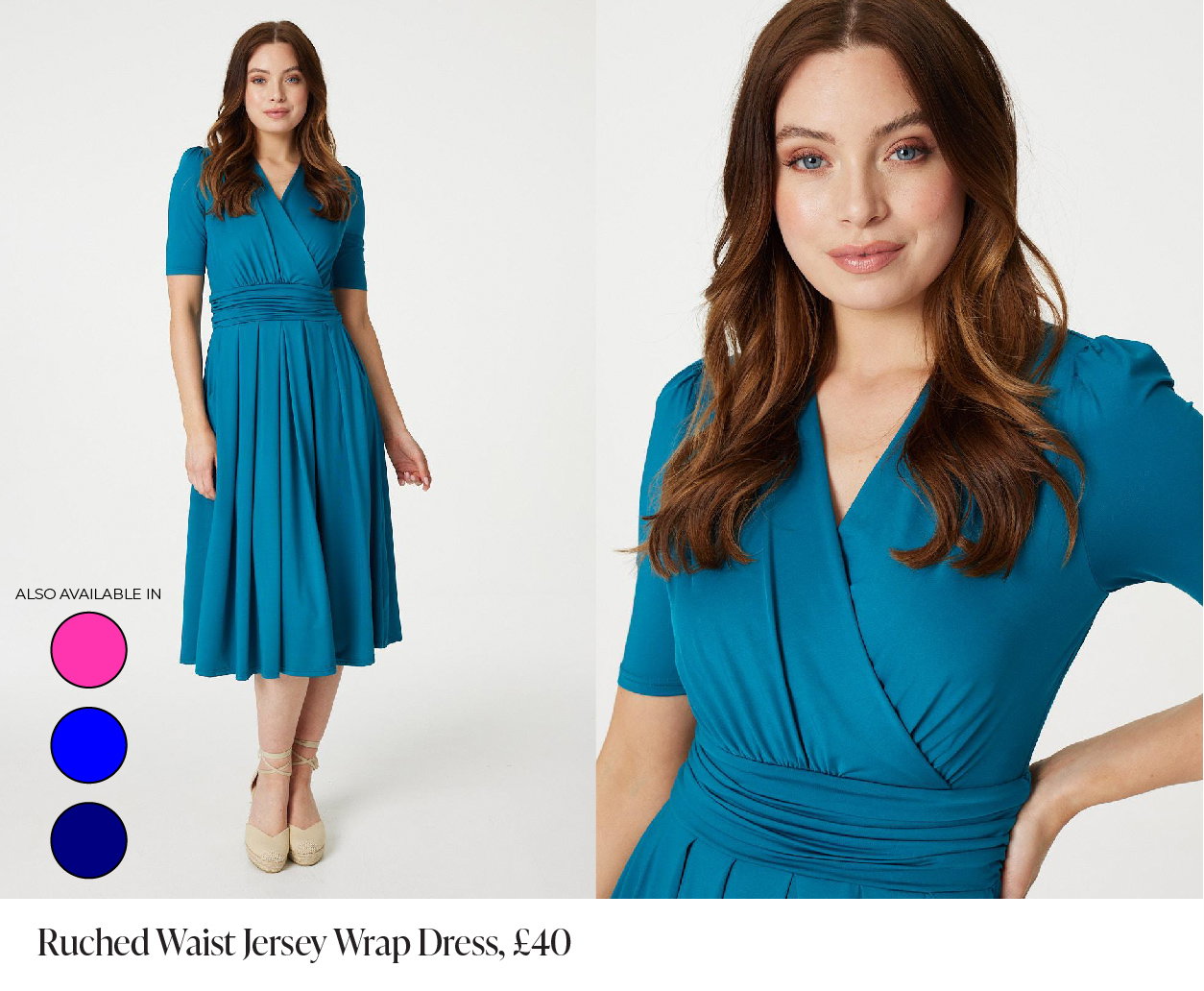 Ruched Waist Jersey Wrap Dress | Shop Now