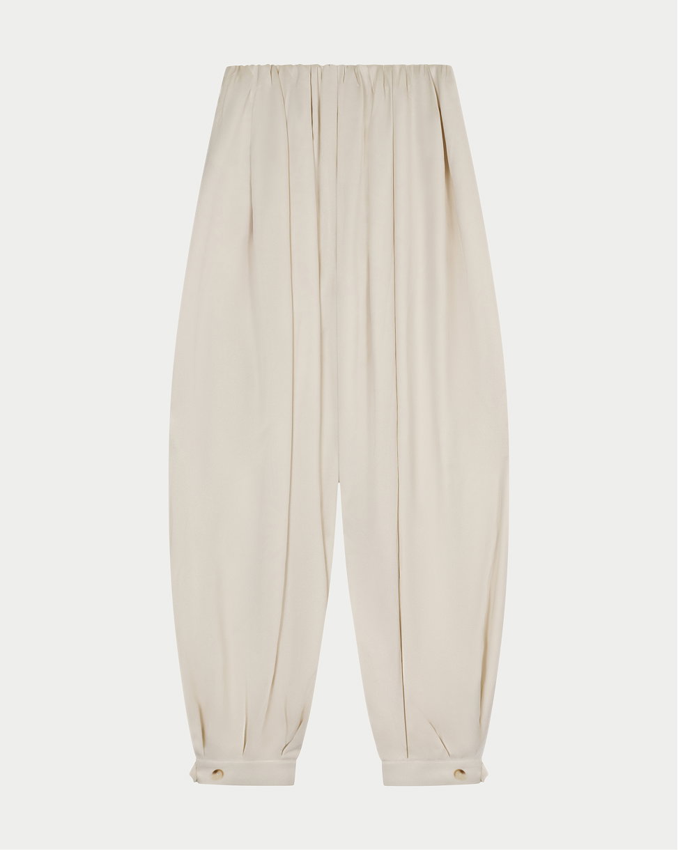 SATIN GATHERED BALLOON TROUSERS