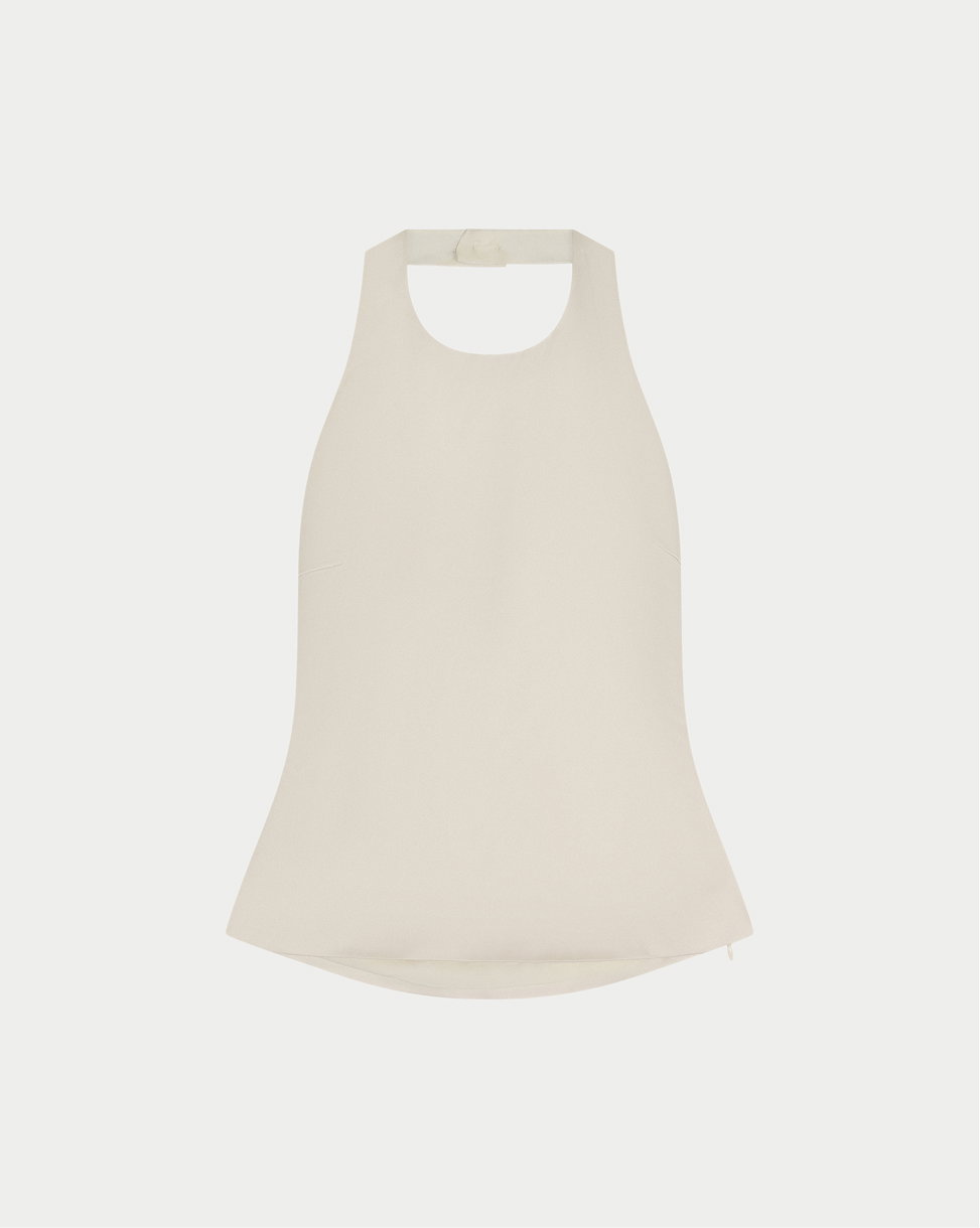 SATIN HIGH NECK TOP