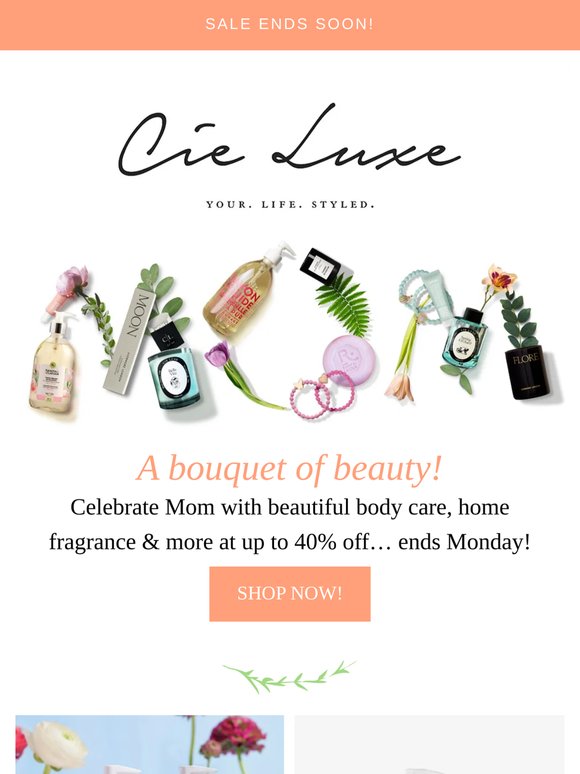 ➰ Up to 40% off your favorite luxe brands ends soon!