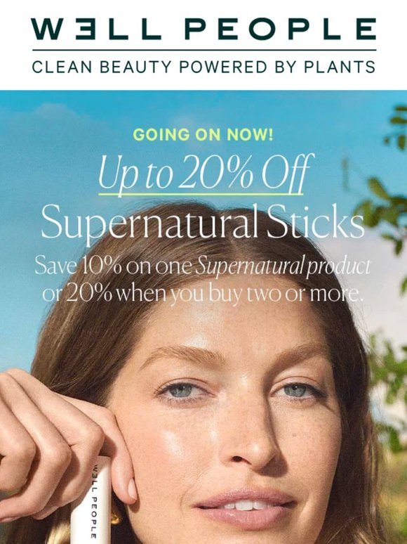 Don't miss it: up to 20% off Supernatural sticks