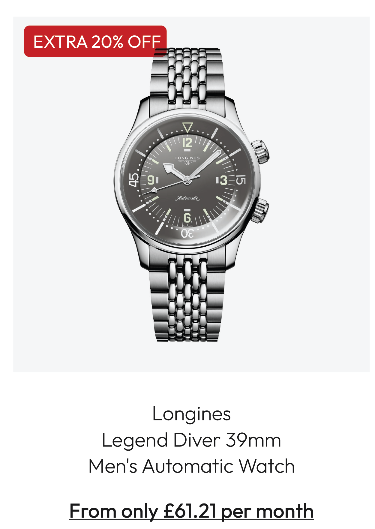 Longines Legend Diver 39mm Men's Automatic Watch