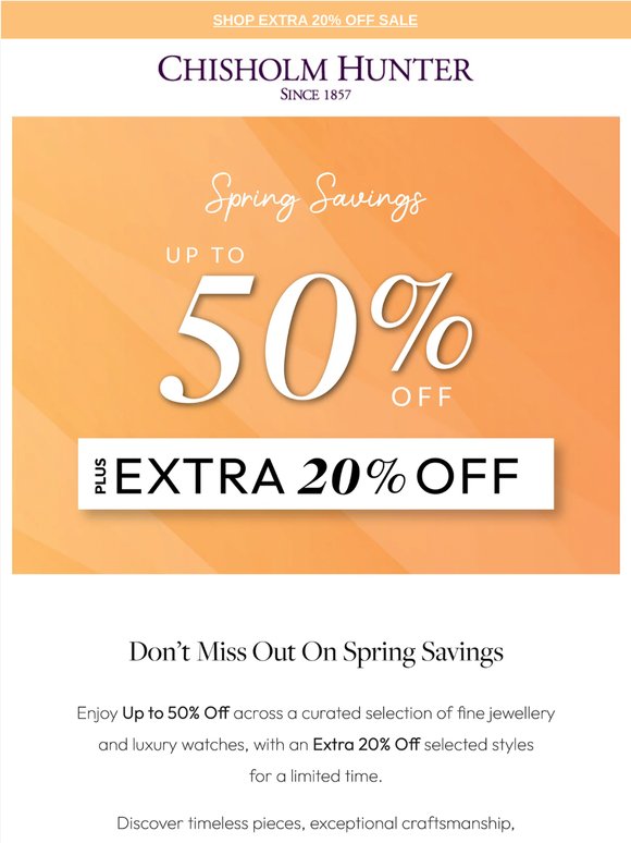 Sale Just Got Better! Extra 20% Off Selected Lines