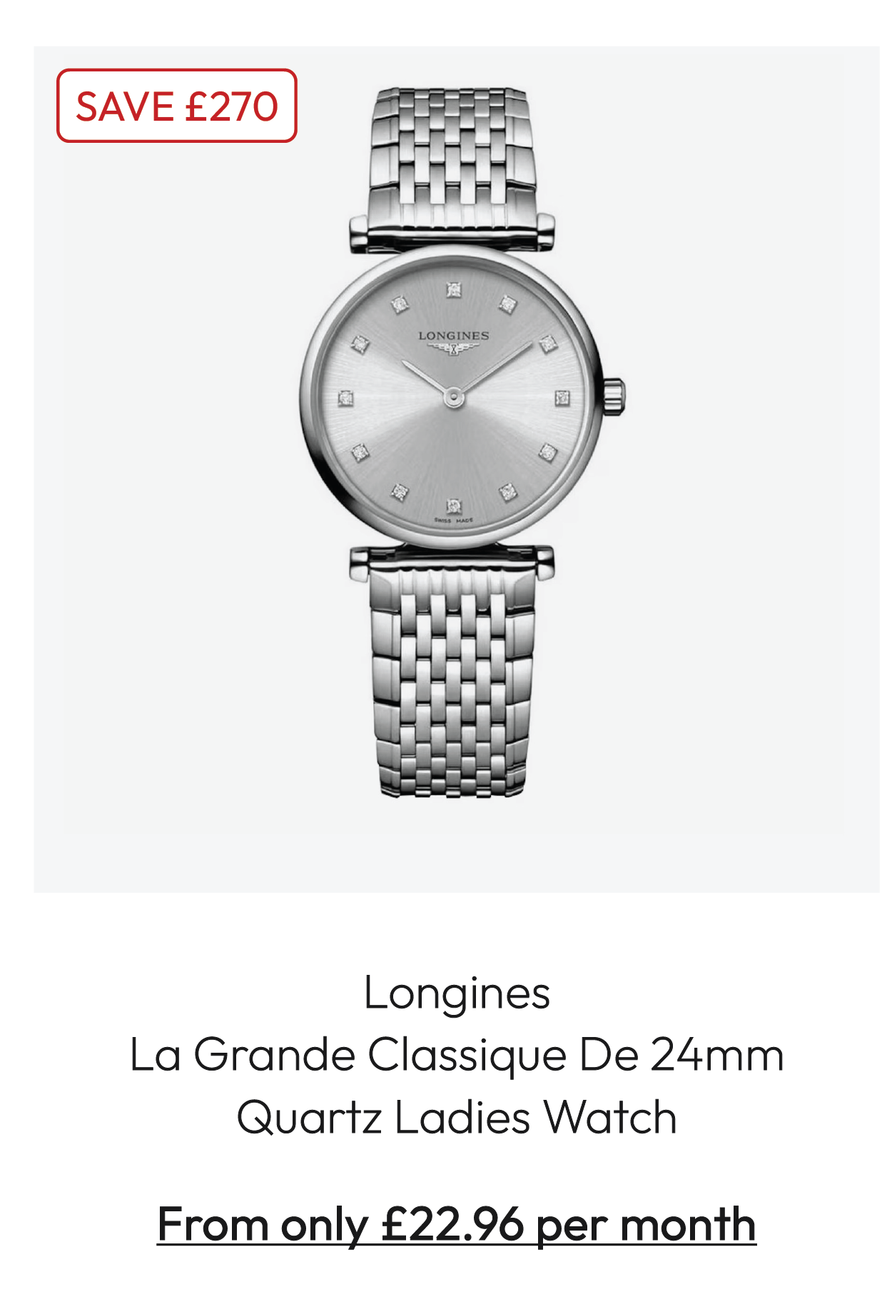 Longines La Grande Classique De 24mm Quartz Ladies Watch