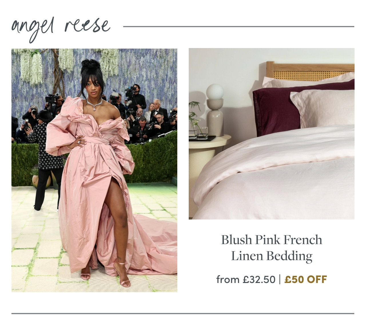 Blush Pink French Linen Bedding And Bed Sheets