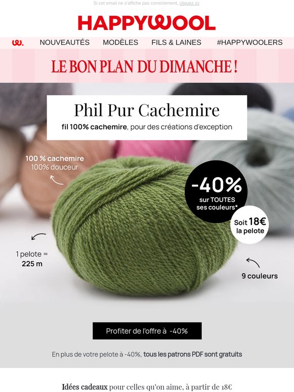 Bon plan du dimanche : -40% sur le cachemire