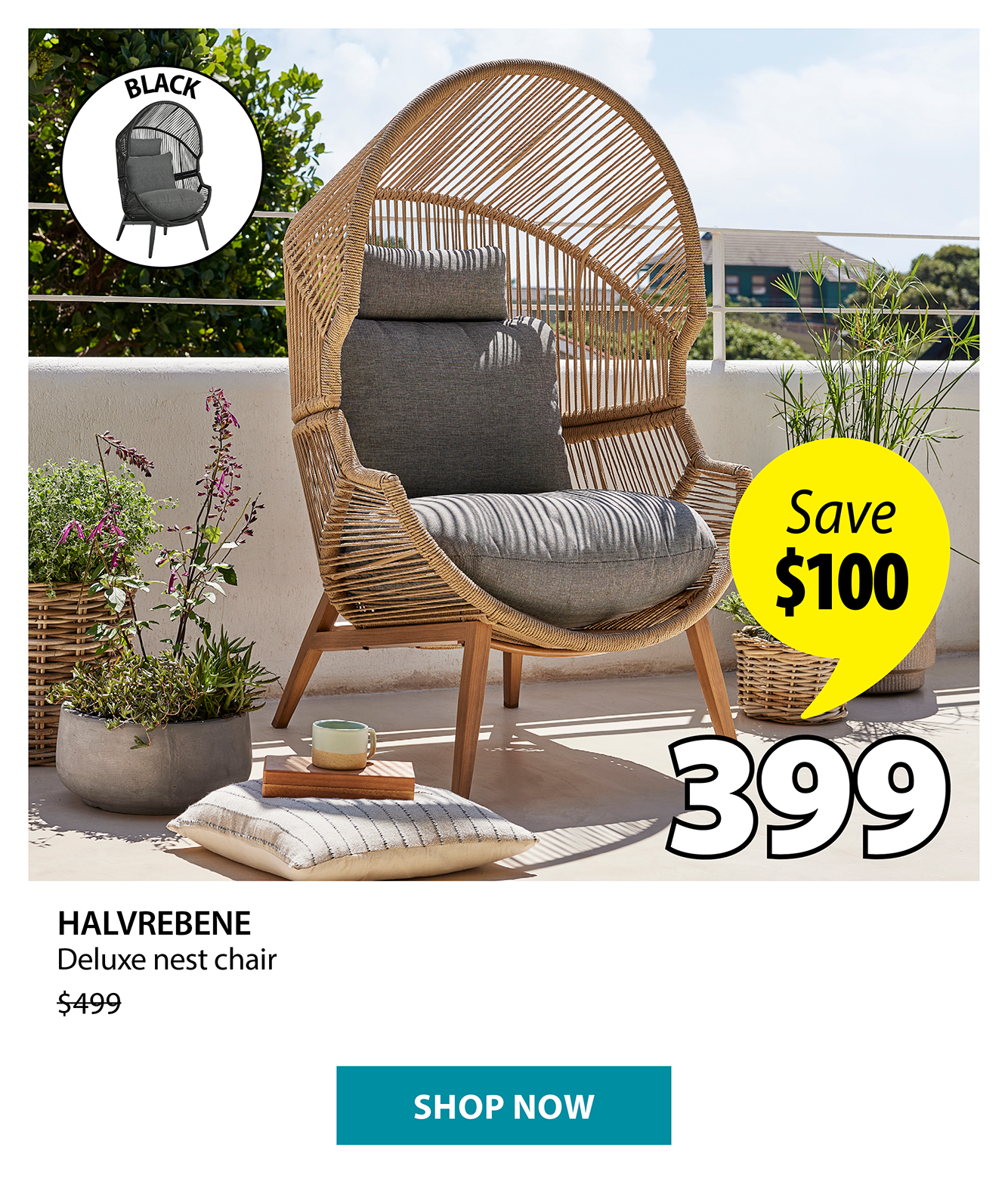 HALVREBENE Deluxe nest chair | Save $100