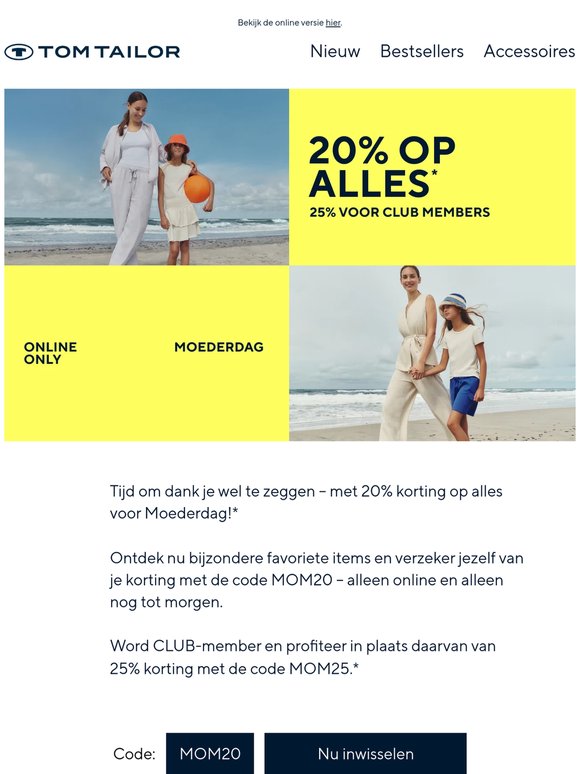 💝 25% op alles voor Moederdag