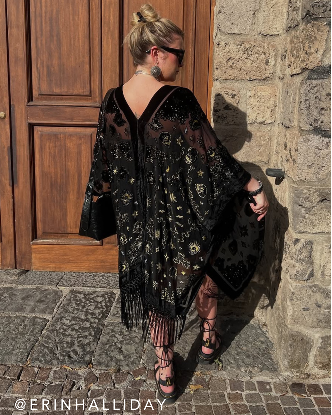 Suzi Skull Devore Kimono