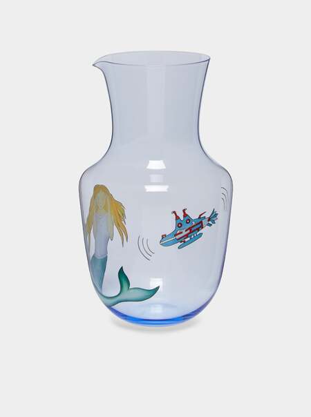 High Seas Hand-Painted Crystal Pitcher