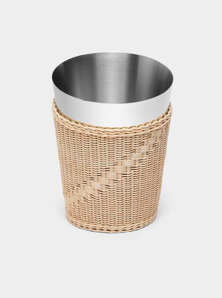 Orchidea Handwoven Wicker and Steel Champagne Bucket