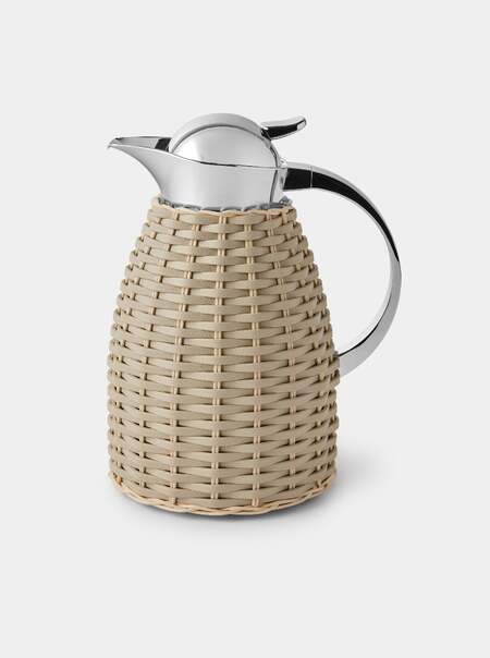 Chantilly Leather and Rattan Carafe (42oz/1.2L)
