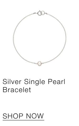 Silver Single Pearl Bracelet