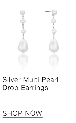 Silver Multi Pearl Drop Earrings