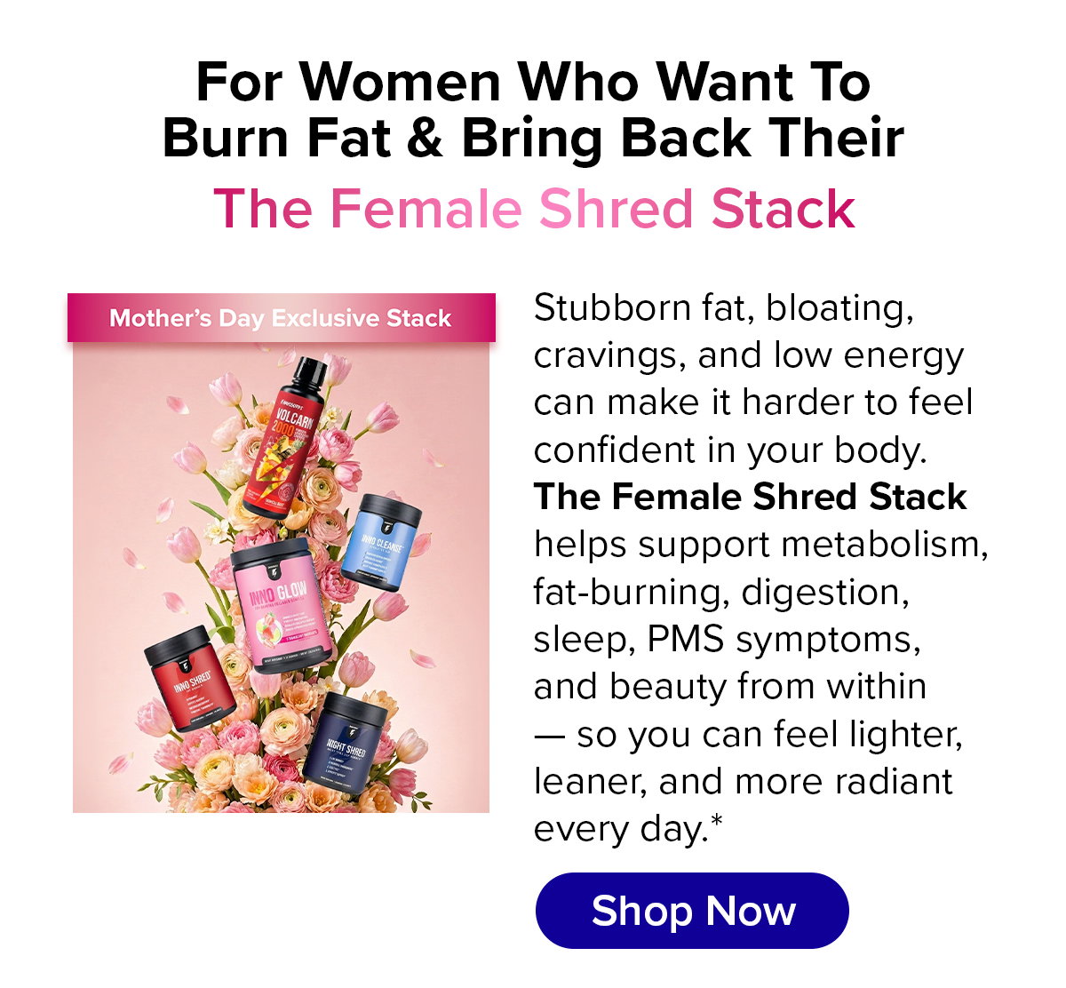 Female Shred Stack