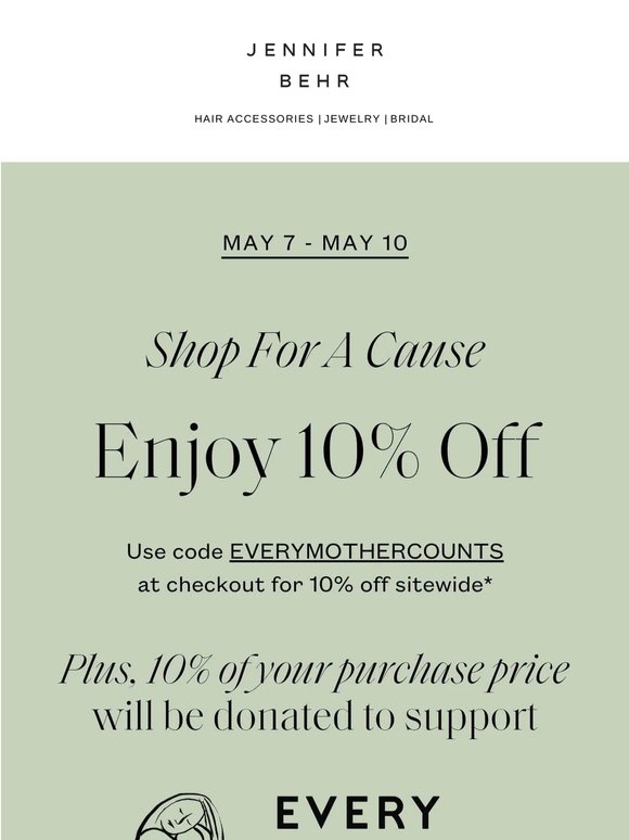 Shop For A Cause: Enjoy 10% Off
