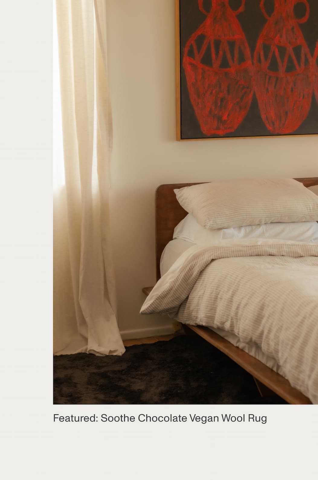 Soothe Chocolate Vegan Wool Rug