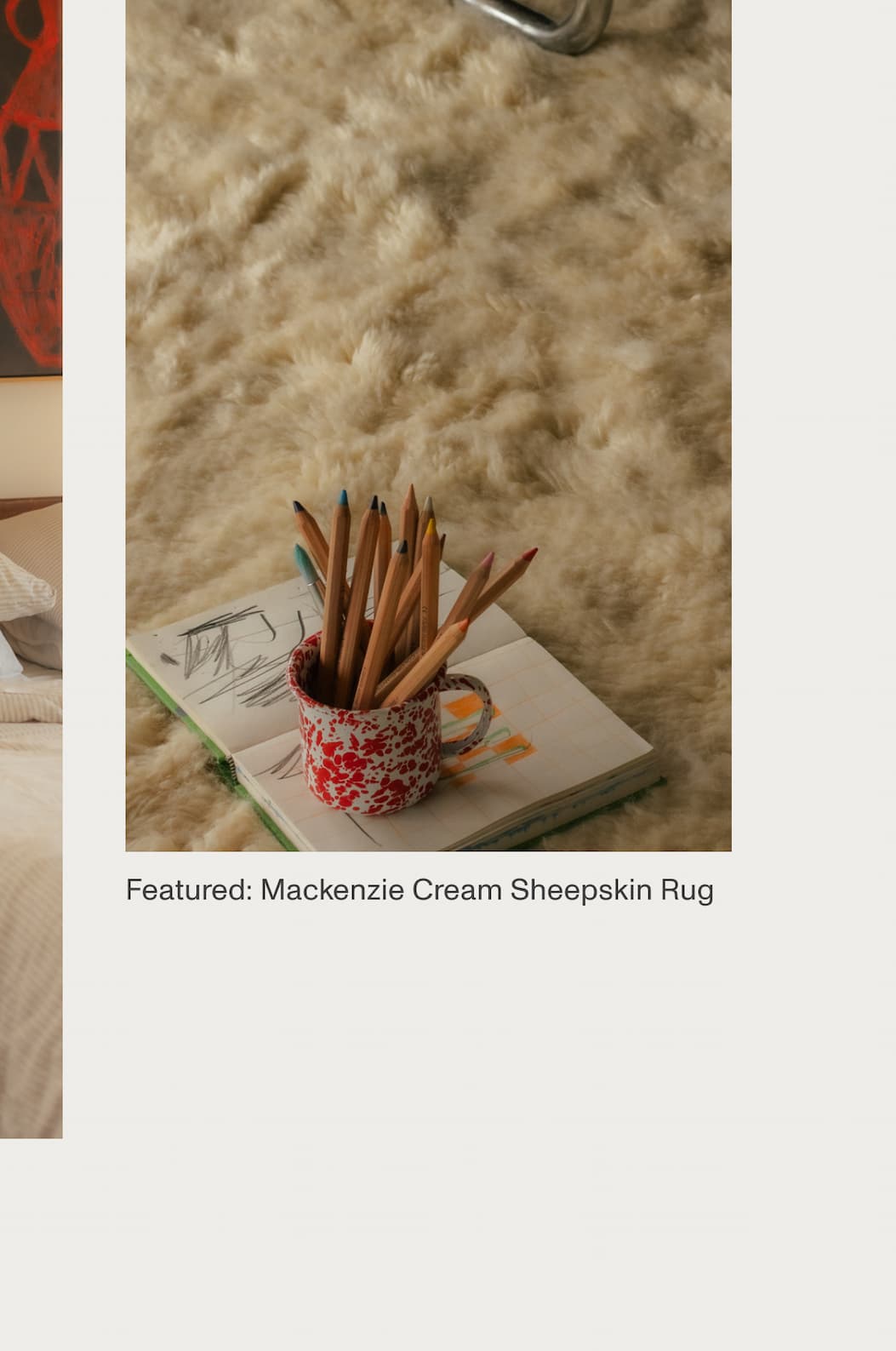 Mackenzie Cream Washable Wool Sheepskin Area Rug
