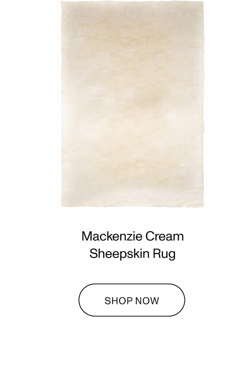 Mackenzie Cream Washable Wool Sheepskin Area Rug