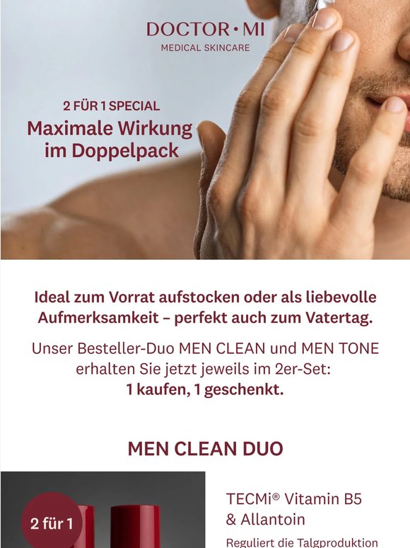 2-für-1 auf MEN CLEAN & MEN TONE