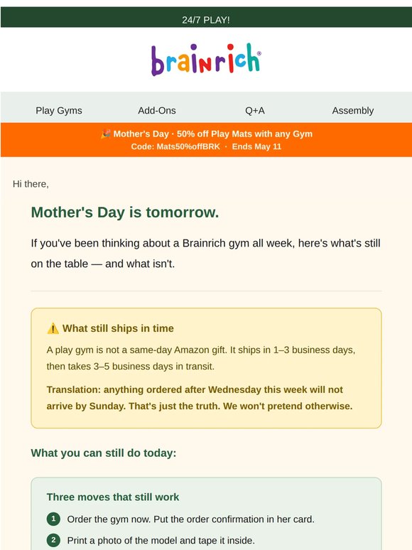 Mother's Day is tomorrow. Here's what you can still do.