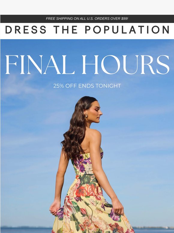 25% Off Ends Tonight