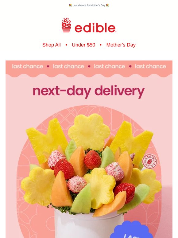 Final hours! Secure next-day delivery for mom