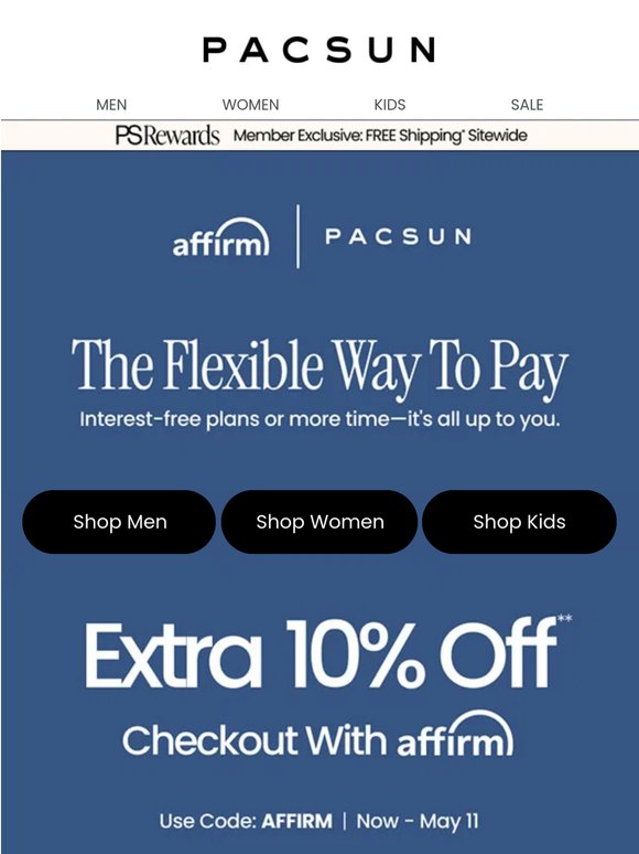 Hurry! Extra 10% Off | Use Affirm at Checkout 🚨
