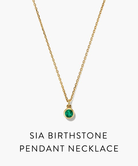 Sia Birthstone Pendant Necklace.