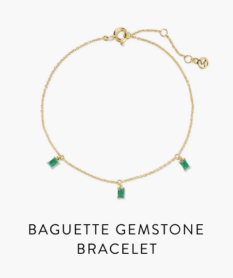 Baguette Gemstone Bracelet.