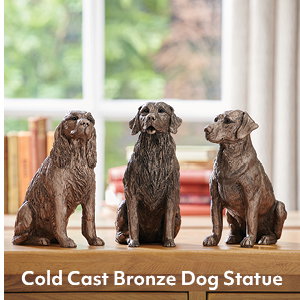 Cold Cast Bronze Dog Statue