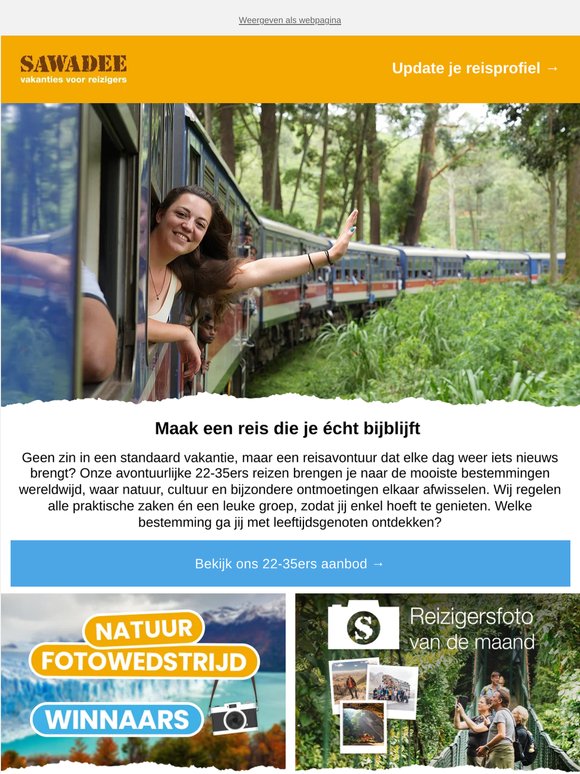 Hé —, jouw volgende bestemming wacht