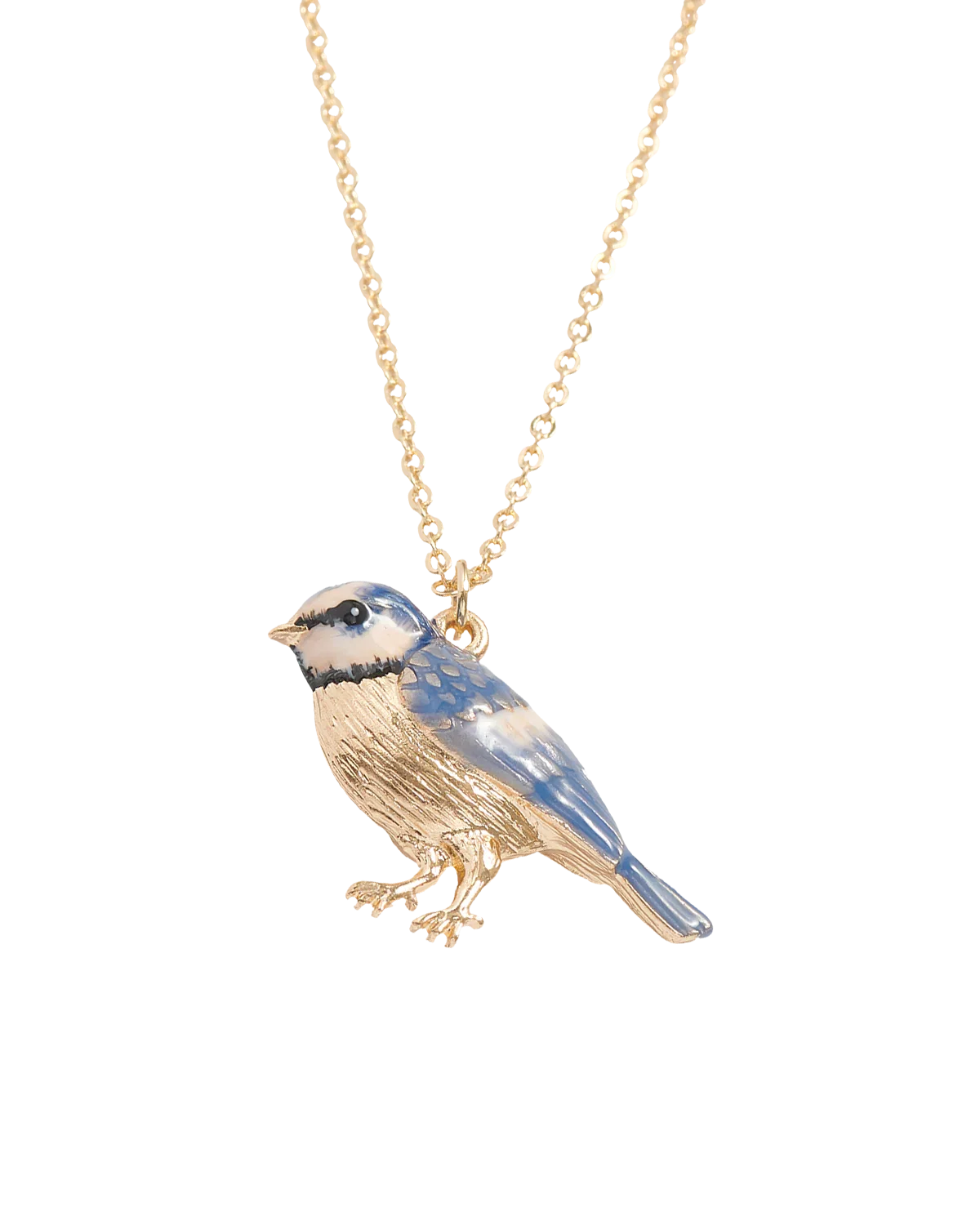 Image of Enamel Blue Tit Short Necklace