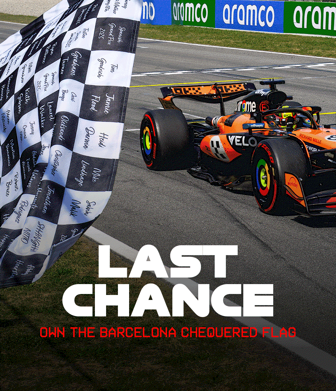 Own the Barcelona-Catalunya Chequered Flag