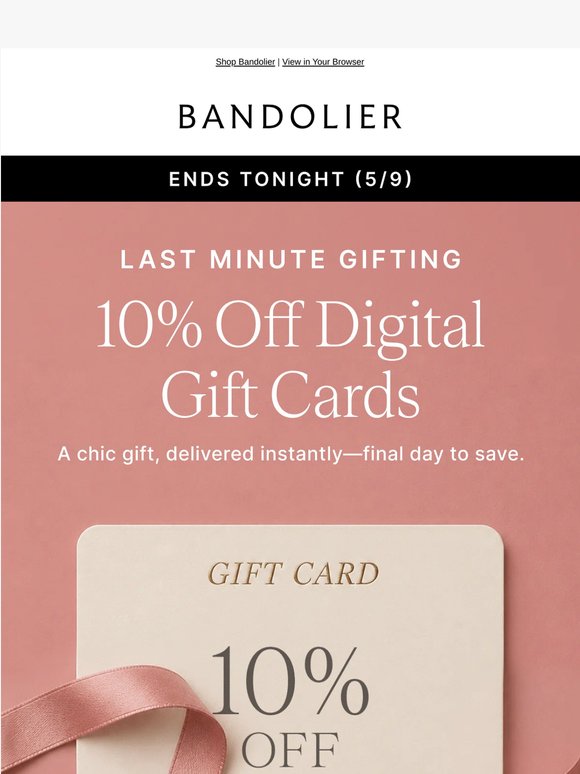Final Hours: 10% Off Mother’s Day Gift Cards