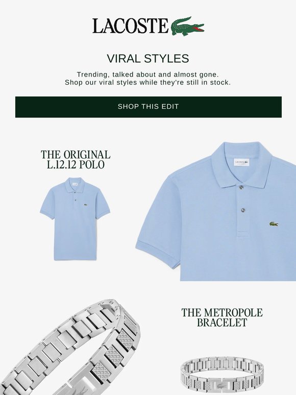Styles of the moment.