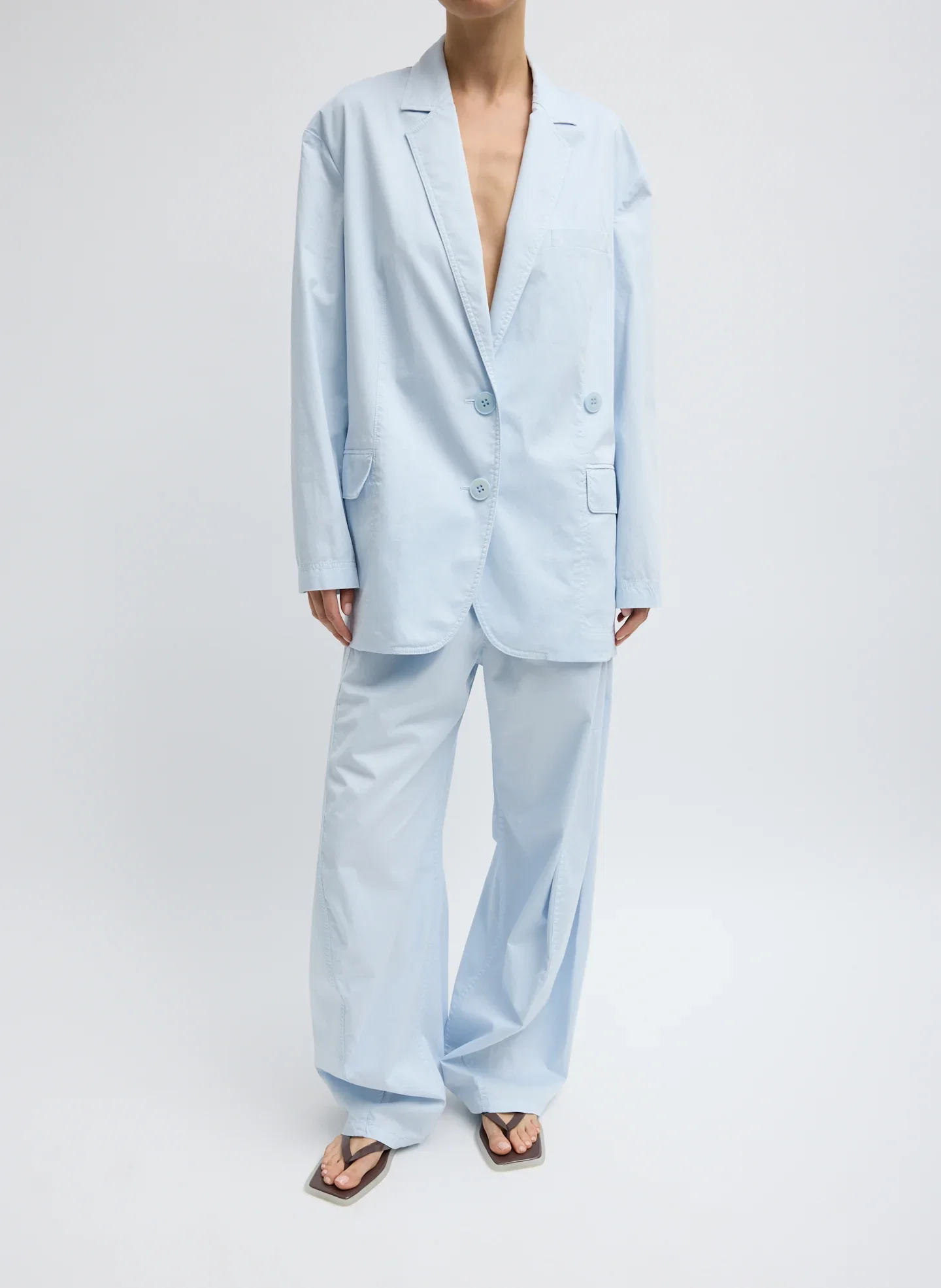 Image of Garment Dyed Silky Cotton Liam Blazer