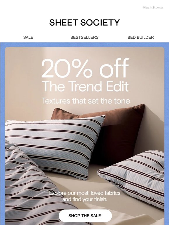 20% off our most-loved fabrics