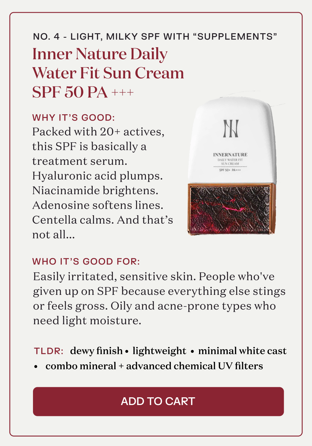 sun cream