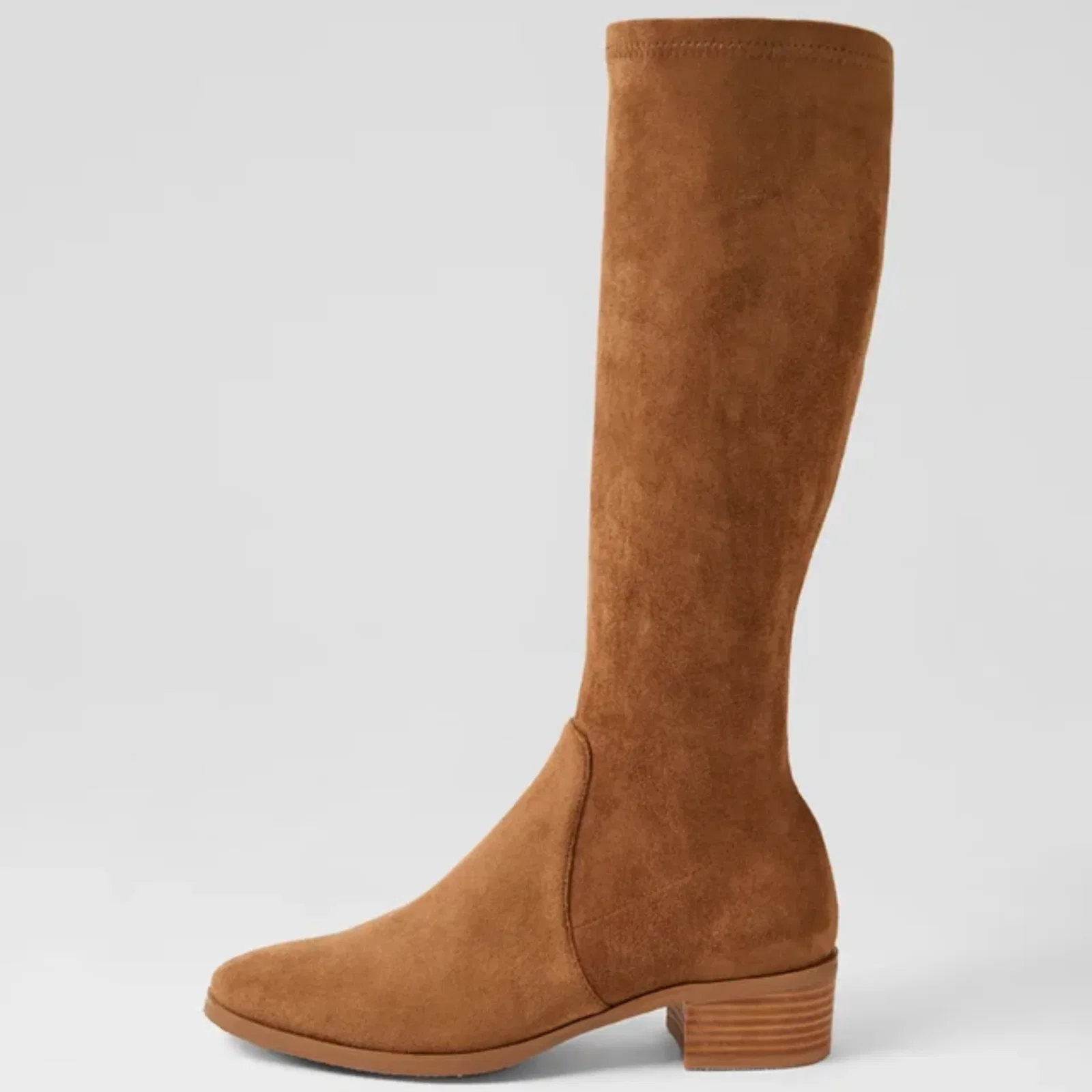 Image of Timothie Light Choc Stretch Microsuede Boots