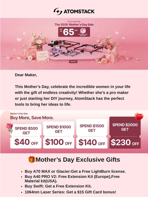 Gift Her Creativity: Save Up to $230 & Get Free Gifts!