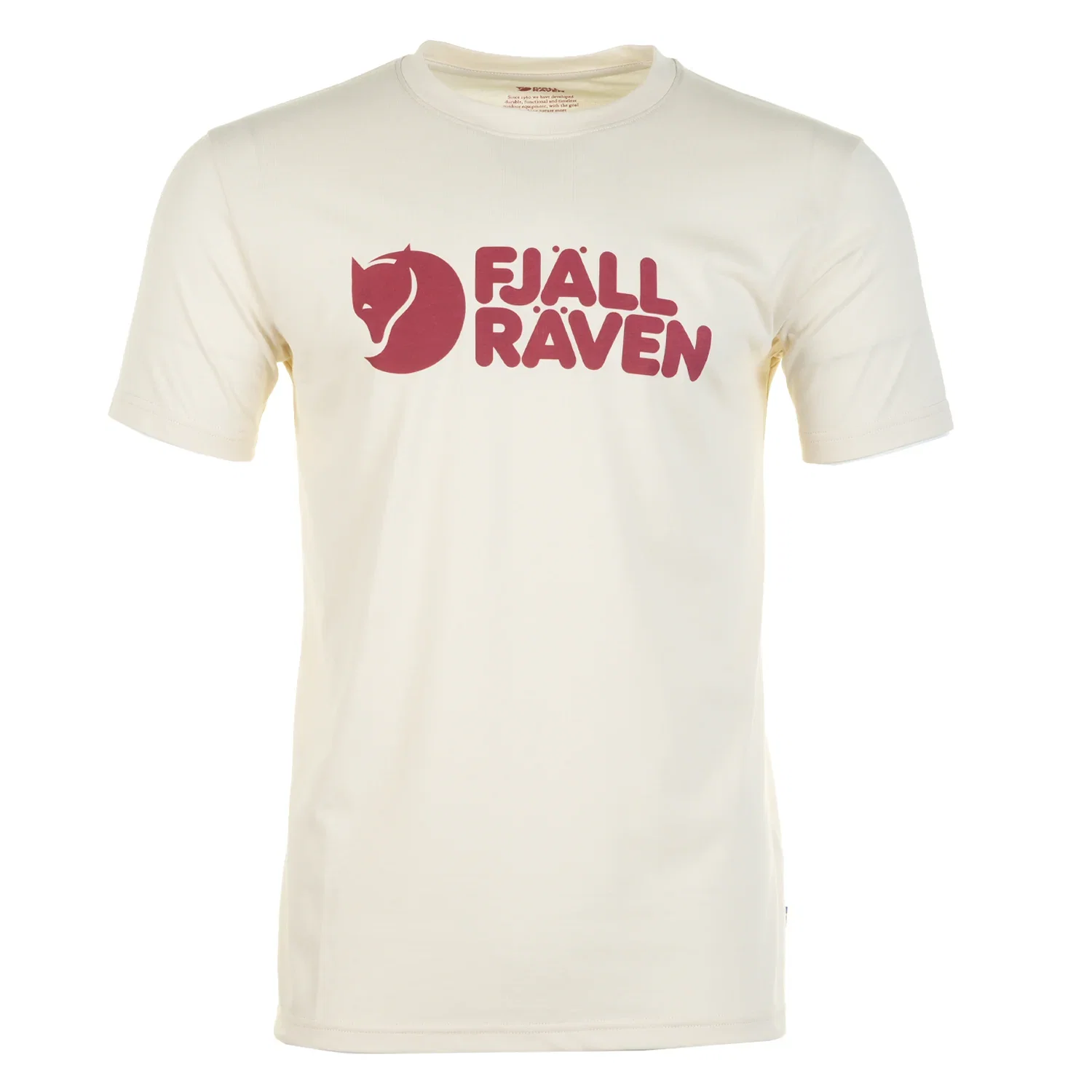 Image of FJALLRAVEN<BR>Logo T Shirt M Chalk White