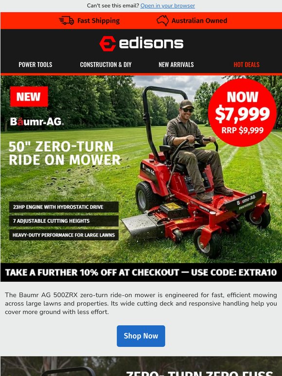 NEW: Baumr AG 500ZRX Ride-On Mower ✊