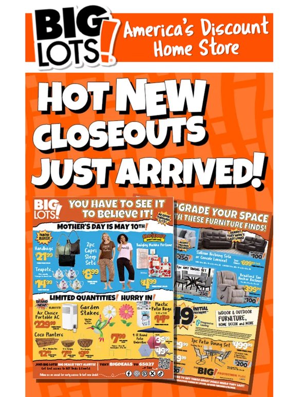 New Circular Alert! Fresh Closeouts Just Dropped! 🛒