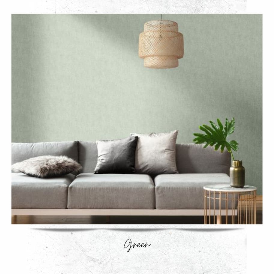 Linen Texture Wallpaper Green Muriva 173537