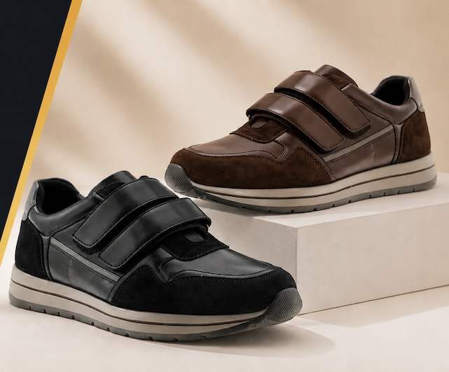 DR KELLER Mens Leather Trainers