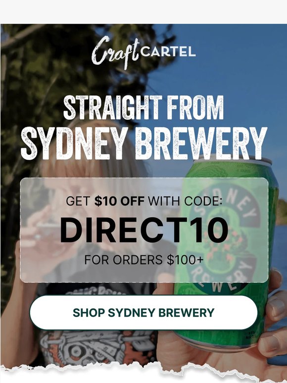 10% Off Sydney Brewery 👀