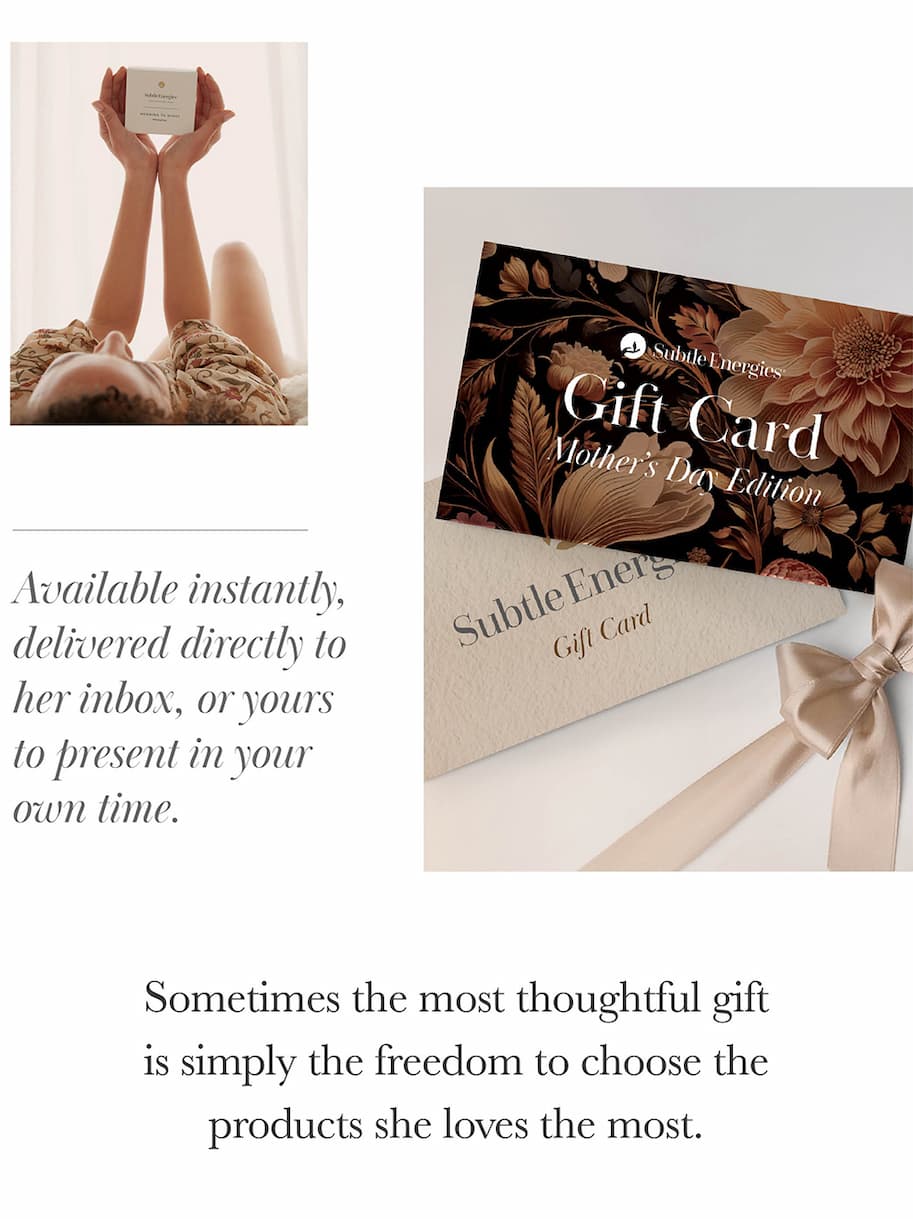 Delivered instantly. The Subtle Energies E-Gift Card.