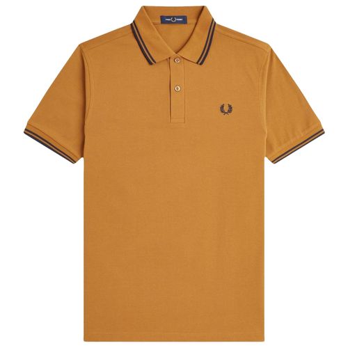 Fred Perry M3600 Twin Tipped Shirt - Dark Caramel